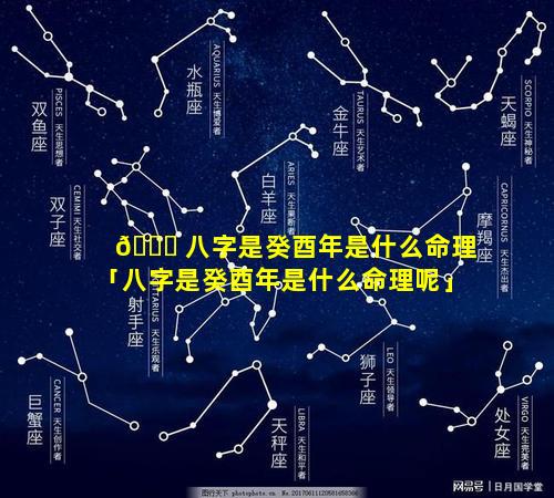 🐝 八字是癸酉年是什么命理「八字是癸酉年是什么命理呢」